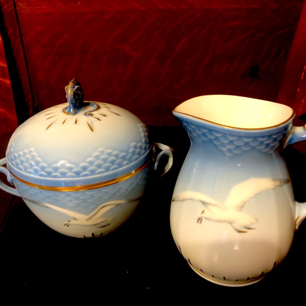 Bing & Grondahl Sea Gull cream and sugar set